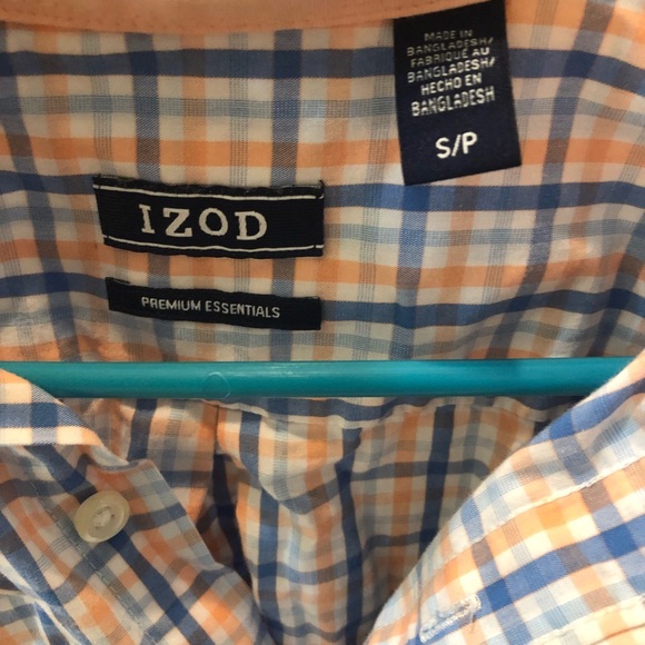 Izod Blue and orange striped button down - Picture 2 of 4